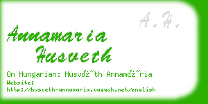 annamaria husveth business card